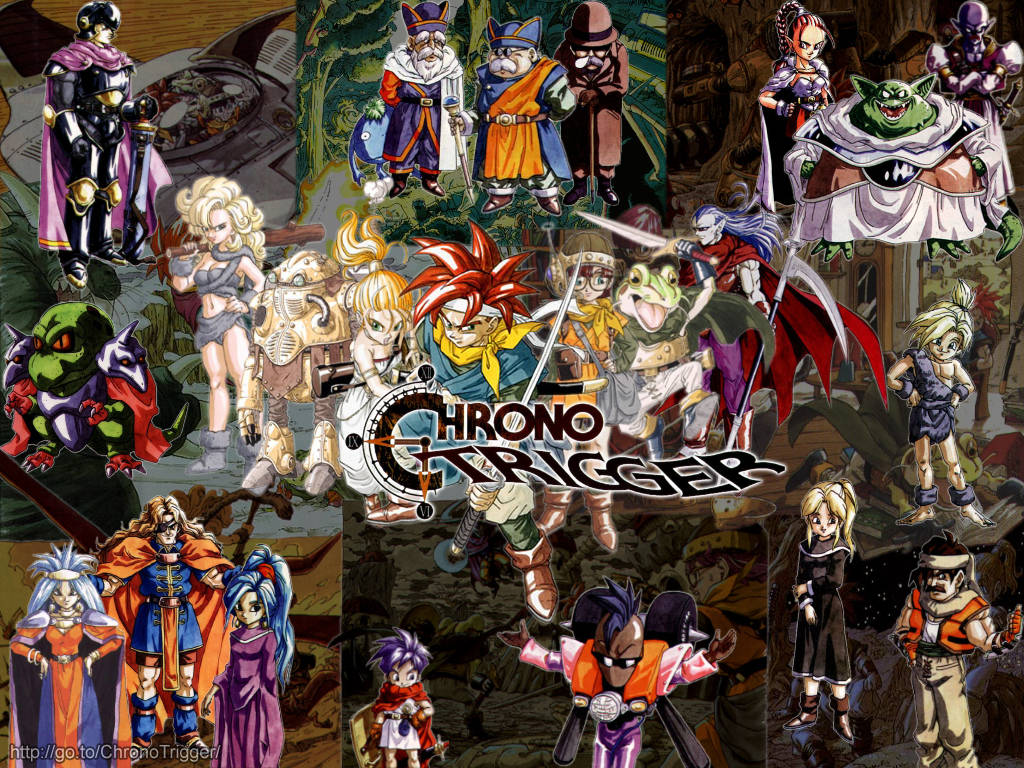 Chrono Trigger Characters Mural Wallpaper A wallpaper made with all the 